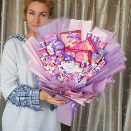 Сладкий свадебный букет